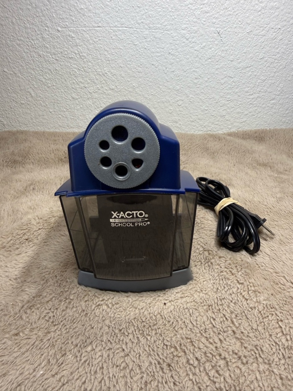 School Pro Electric Pencil Sharpener - Blue/Gray